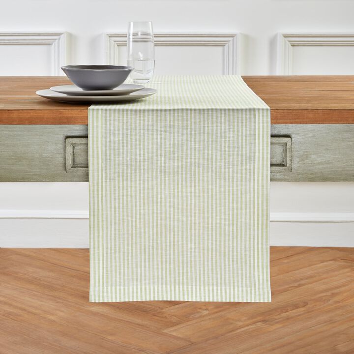 Linen Table Runner - Narrow Stripe