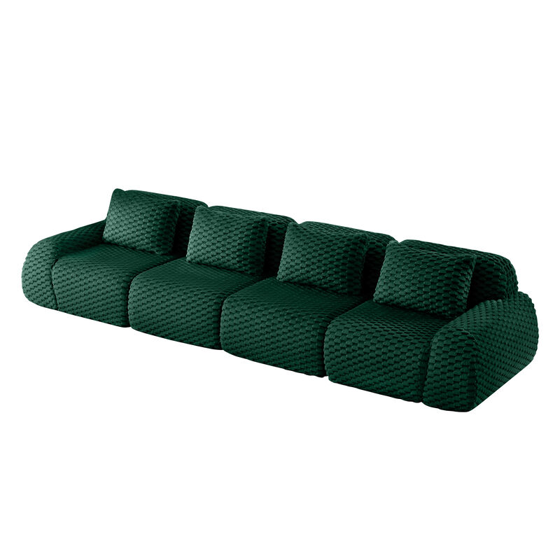 Merax Modular Sectional Sofa No-Assembly Flannelette Upholstered Sofa image number 0
