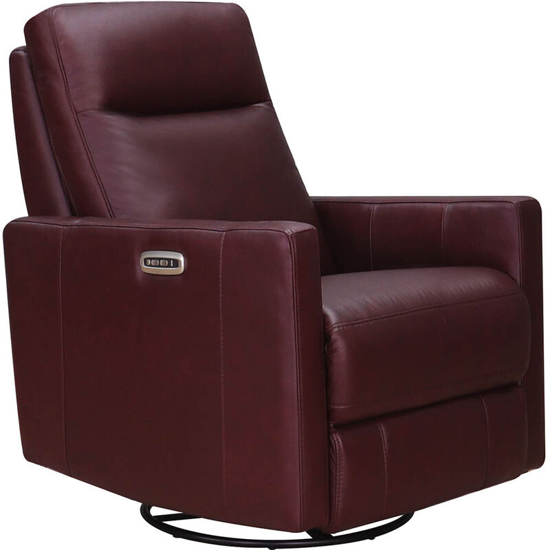 Ashby Power Headrest Swivel Glider Leather Recliner