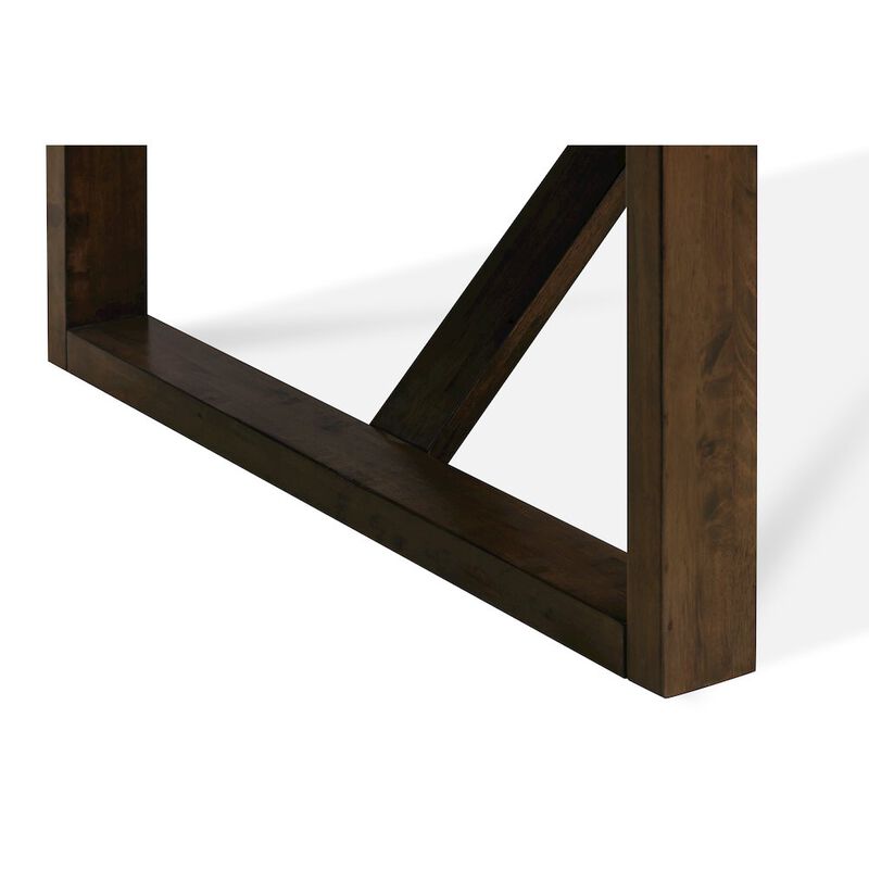 Alex Hanilton Scott Dining Table in Solid Birch Wood with Antique Brown Finish