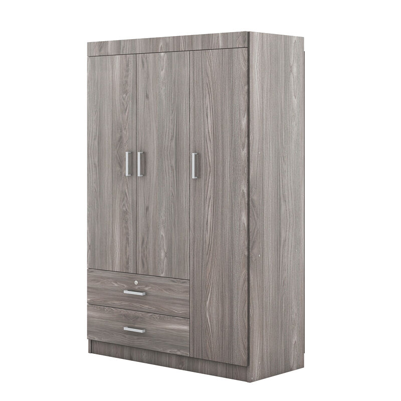 Merax 3-Door Wardrobe with 2 Drawers