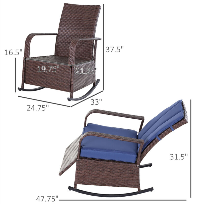 Lightweight Garden Chair / Rocking Chair &ndash; Ideal for Porch, Deck, or Outdoor Spaces image number 2