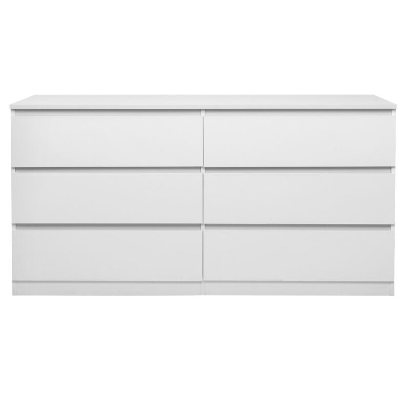6-Drawer Double Dresser, Wide Storage Cabinet for Bedroom & Living Room