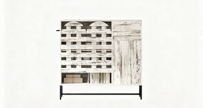 Jilnop rustic storage cabinet image number 0