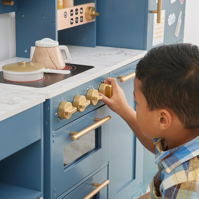 Little Chef Atlanta Modular Play Kitchen, Blue/Gold image number 5