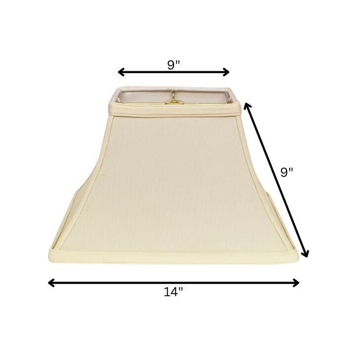 Hivvago 14" Ivory Rectangle Bell No Slub Lampshade