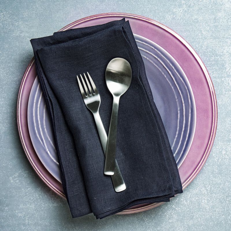 Solino Home Fete 100% Linen Dinner Napkins &ndash; Set of 4, 20 x 20 in, Machine Washable, Holiday and Everyday Dining