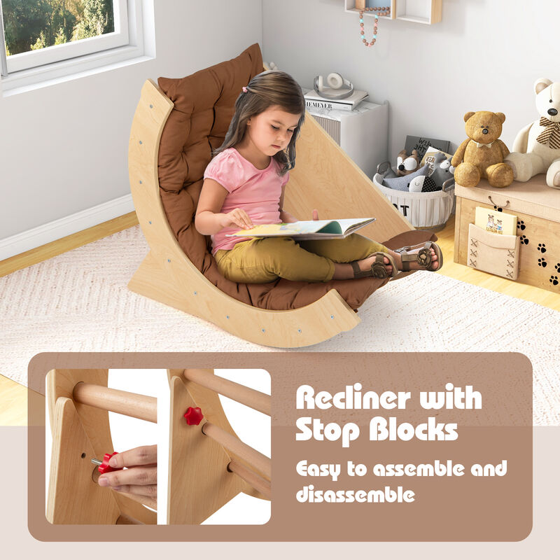 Kids Climbing Arch with Cushion &ndash; Montessori Climber/Rocker for Toddlers image number 7