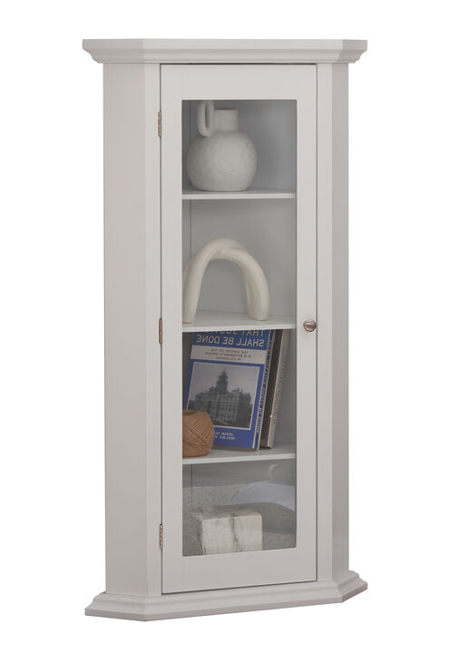 Kings Brand Furniture Cambridge Corner Curio Storage Cabinet