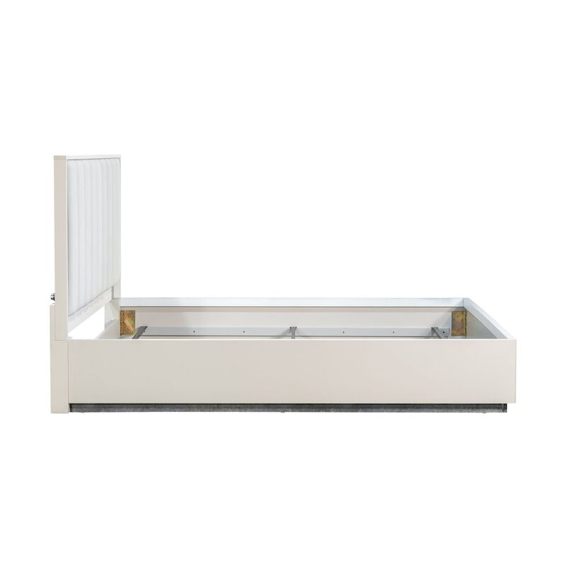 Michael Amini Pavira Eastern King Bed with LED Lights - Stone image number 5