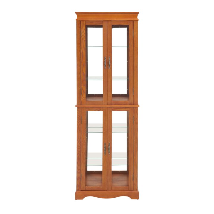 Doblik Lighted Glass Curio Display Cabinet