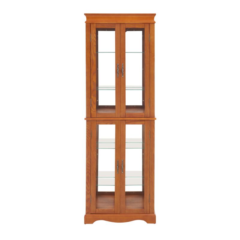 Doblik Lighted Glass Curio Display Cabinet image number 0