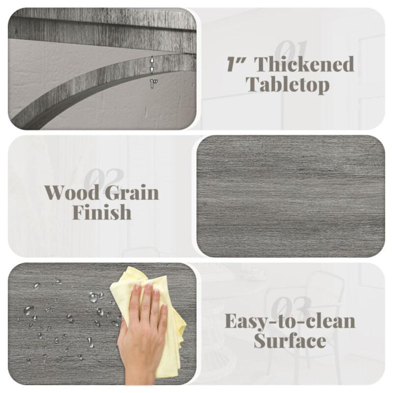 Hivvago C-shaped 24 Inch 2 Tier Square End Table Sofa Side Table