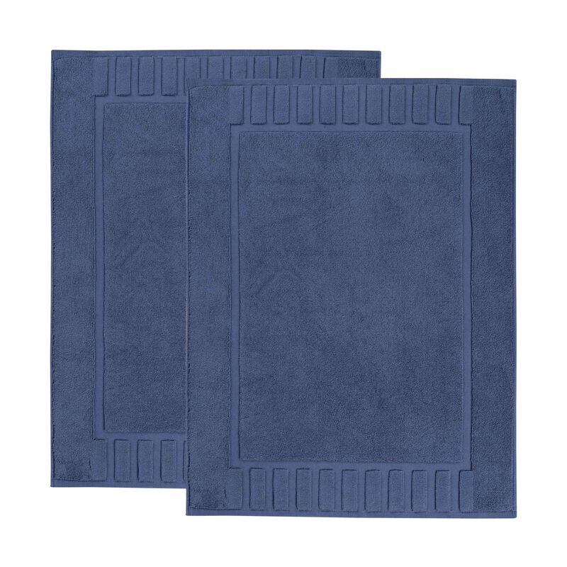 Modern Absorbent Cotton Bath Mat Set of 2 with Washable Fabric image number 0