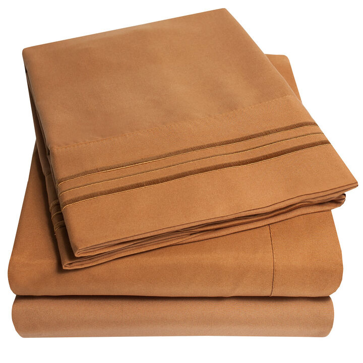 Ultra Soft 1800 Series Double Brushed Microfiber Sheet Set