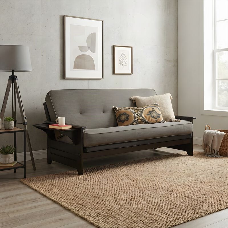 Phoenix Frame-Espresso Finish-Linen Stone Mattress image number 6