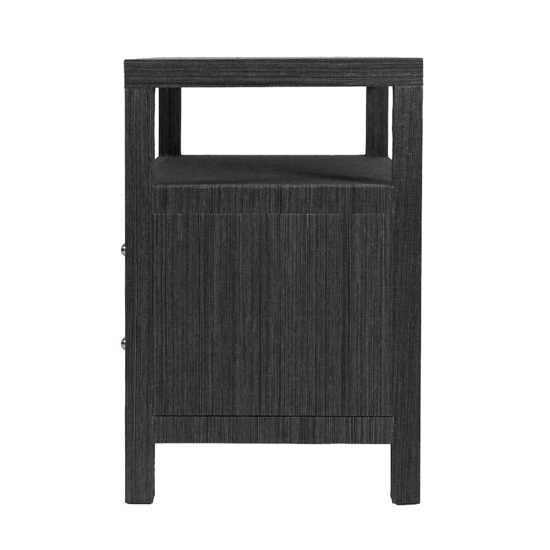 Butler Specialty Nora 28 in. W Raffia 2 Drawer Nightstand with Top Open Shelf, Blue image number 6