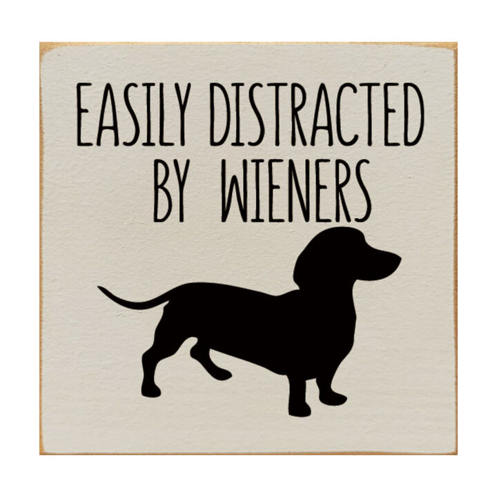 Decorative Wiener Dog Wooden Sign with Funny Pet Lover Saying