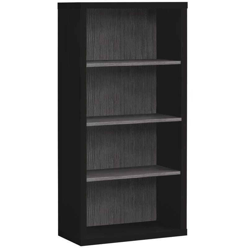 Bookshelf, Bookcase, Etagere, 5 Tier, 48H, Office, Bedroom, Black And Grey