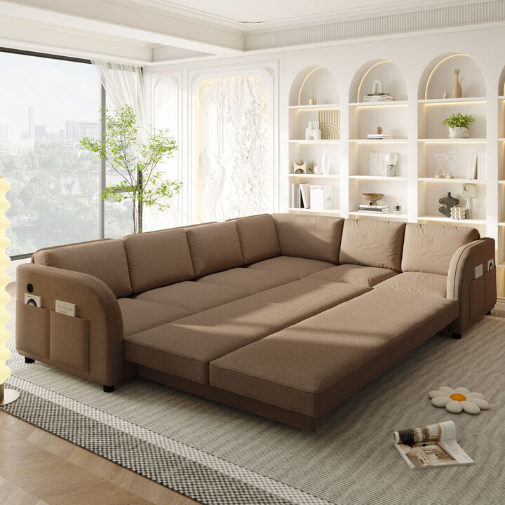 Lokweg 115.2" L-Shaped Sleeper Sofa