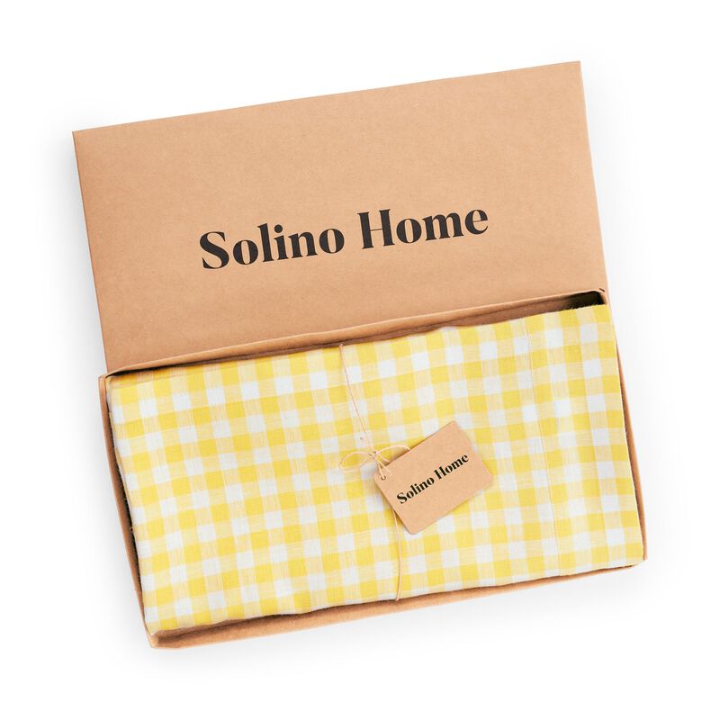 Linen Tablecloth - Gingham Check