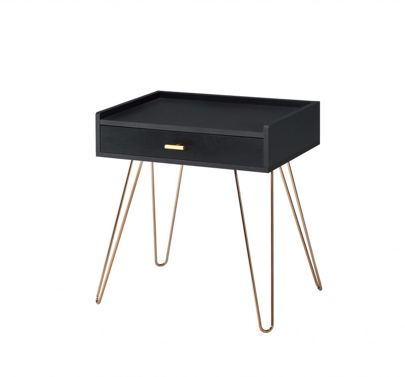 Functional End Table with Drawer for Small Space Storage Solutions