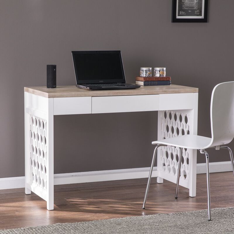Spacious Writing Desk Featuring Three Drawers for Home Office or Study Use