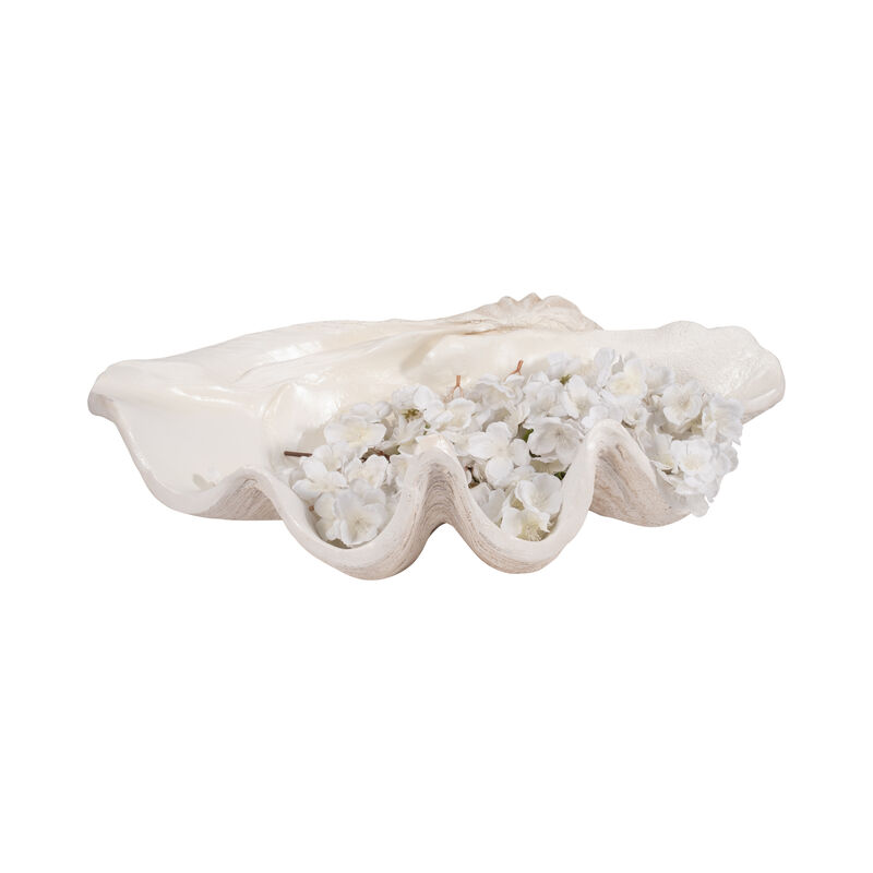 25" Pearlized Clam Shell Bowl image number 1