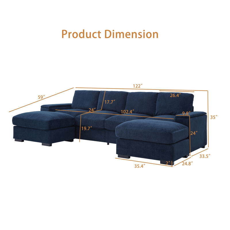 Monind U-Shaped Sectional Sofa image number 9
