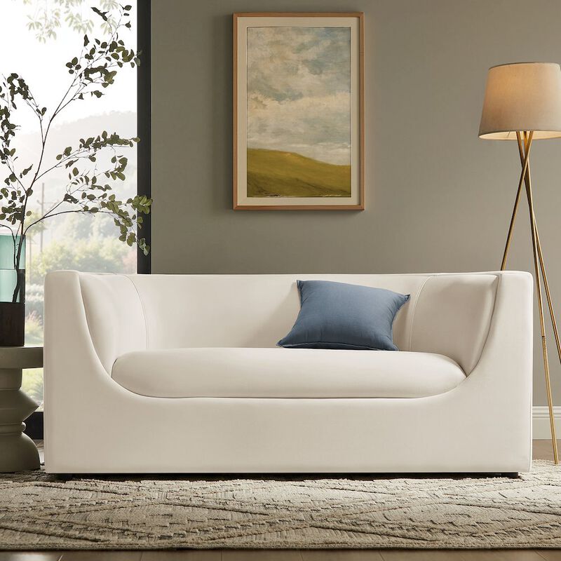 Hilda 67" Curved Back Performance Velvet Loveseat image number 8