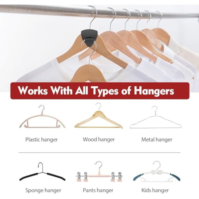 2-Pack Tie Rack | Wooden Necktie Organizer with 360&deg; Swivel Storage for Ties image number 3