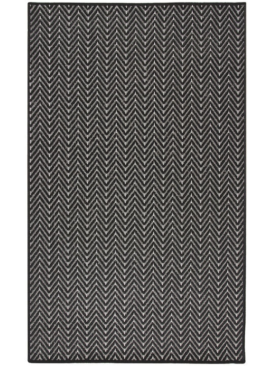 Horizon Indoor/Outdoor HOZ02 Black 3' x 5' Rug