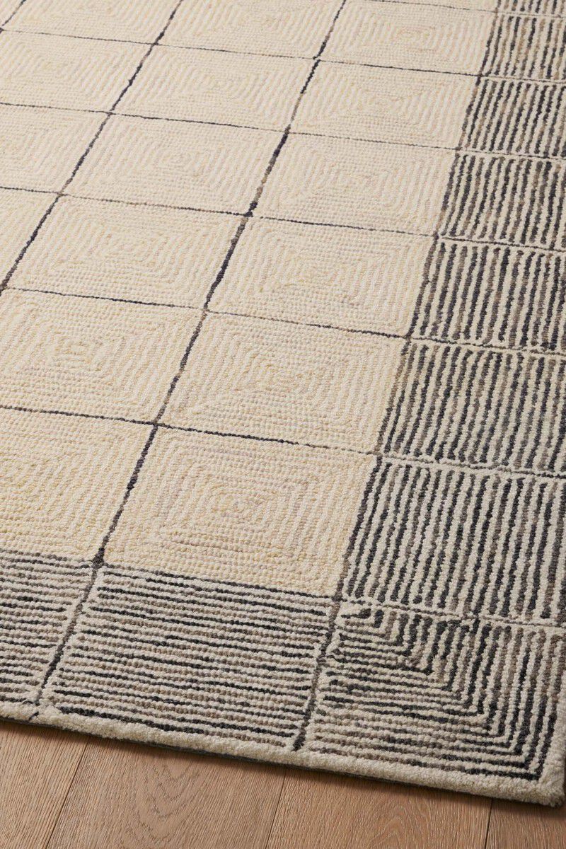 Francis FRA02 Cream/Black 8'6" x 12' Rug image number 9