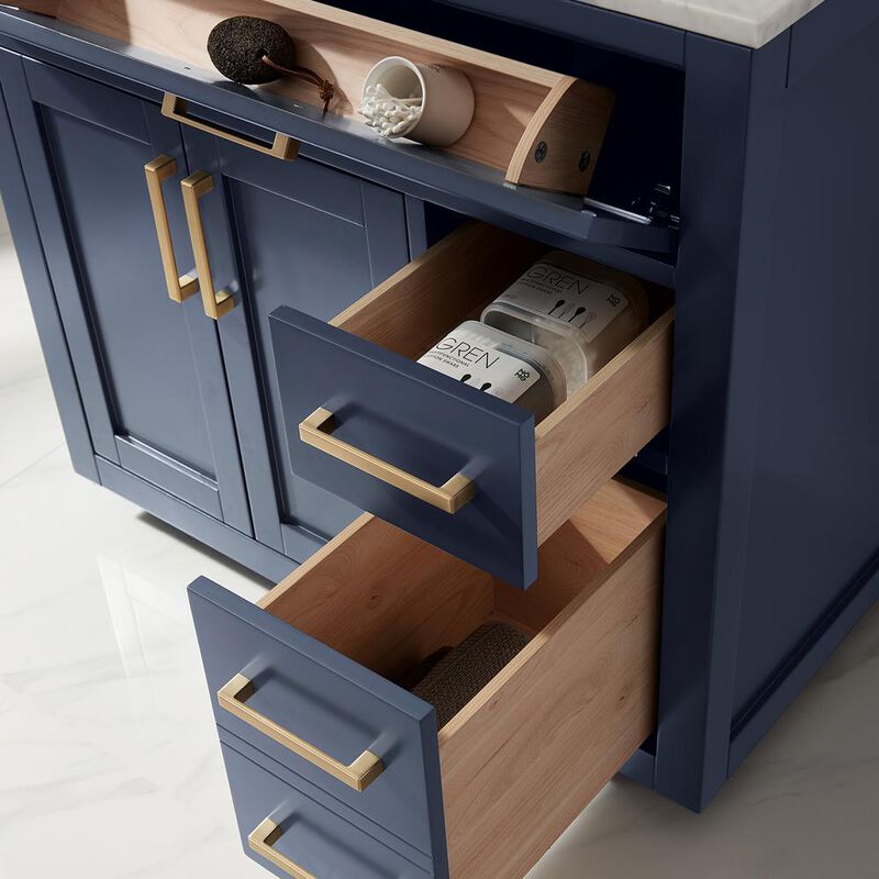 Altair 36 Single Bathroom Vanity Set in Royal&nbsp;Blue with Mirror