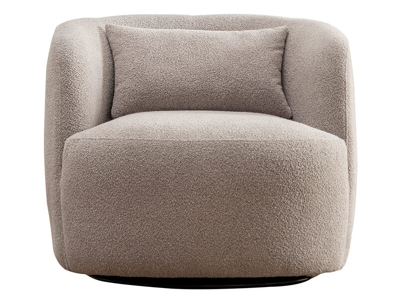 Ashlie Bouclé Swivel Barrel Chair