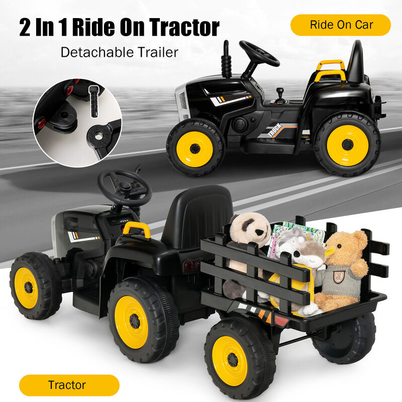 Kids 12V Ride On Tractor with 3 Speed Gears and Front Loader Ages 3 Plus image number 5