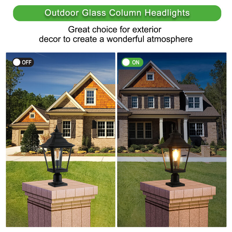 Outdoor Glass Column Headlights