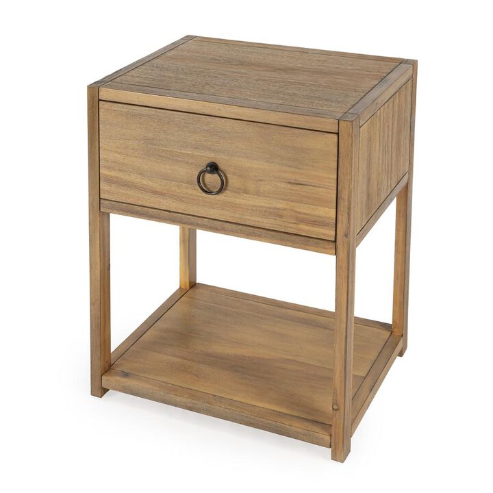 Butler Specialty Lark Natural Wood End Table, Light Brown