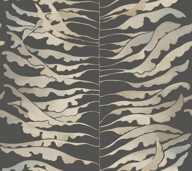 Leaf Column Black Wallpaper (Set of 2)