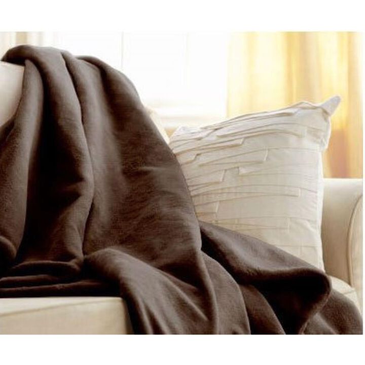 Hivvago Walnut Brown Cuddle Microplush Heated Electric Warming Throw Blanket