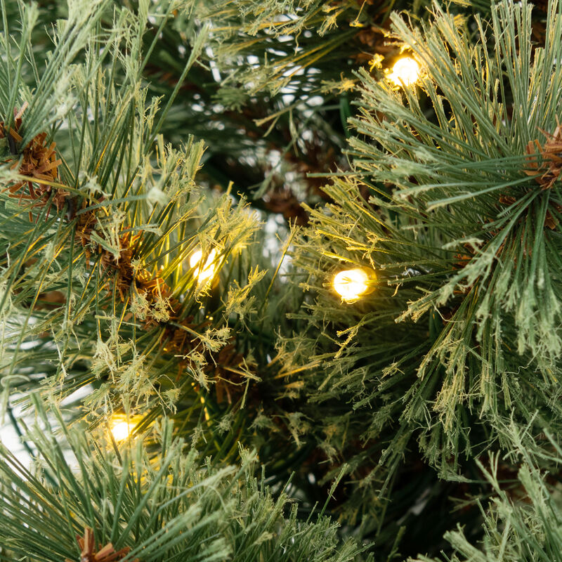 Pre-Lit Potted Christmas Tree with Pine Needles for Festive and Compact Holiday Decor image number 3