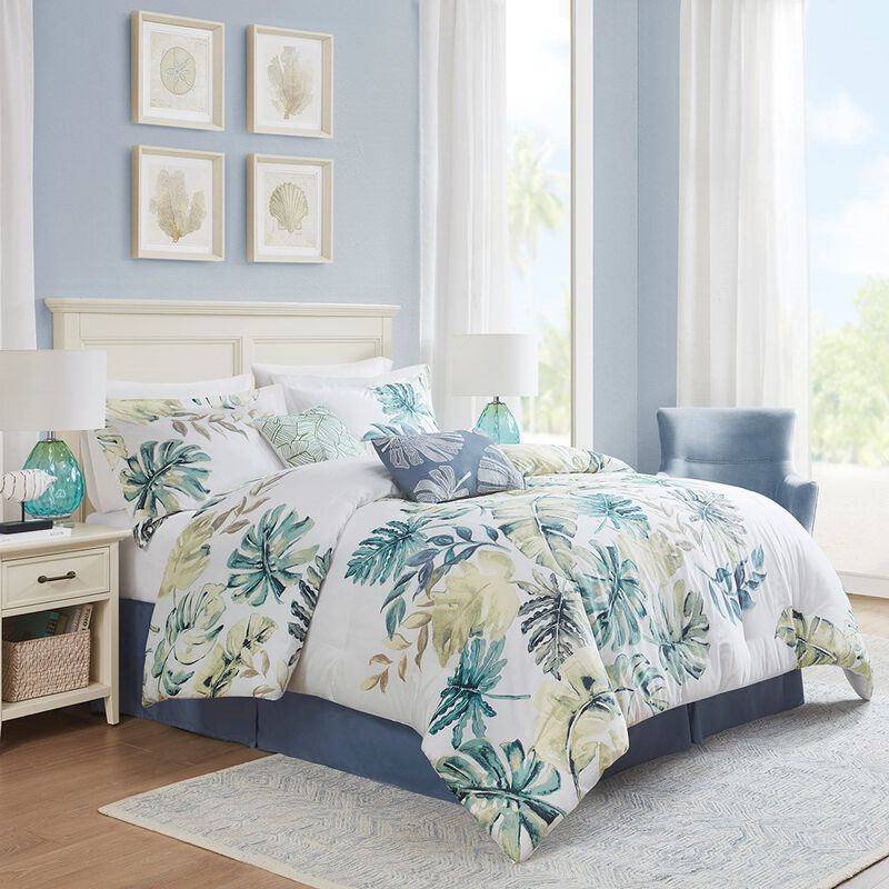 Gracie Mills Cordell Tropical Paradise Cotton 6-Piece Comforter Set image number 1