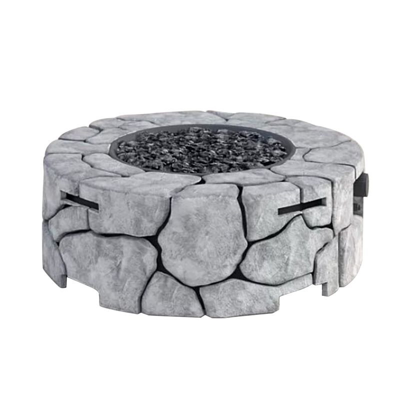 Mondawe 9'' H x 28'' W Concrete Propane Compatible Outdoor Fire pit