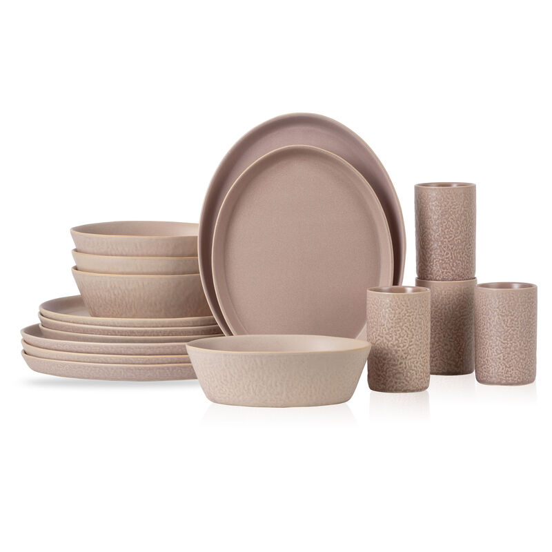 Stone by Mercer Project Katachi Stoneware 16 Piece Dinnerware Set