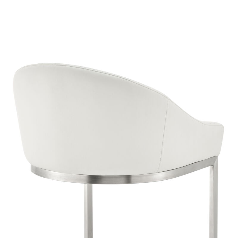 Atherik Bar Stool in Metal/Faux Leather