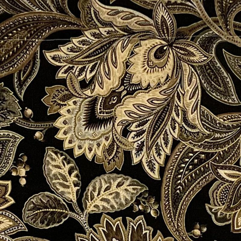 Valdosta Regal Style 3" Rod Pocket Valance 50" x 17" Black by RLF Home