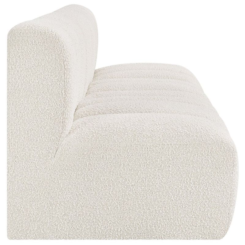 Meridian Furniture Arc Cream Boucle Fabric Modular Sofa