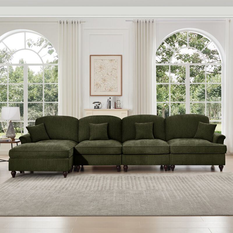 Webfur Mid-Century Modern L-Shaped Sectional Sofa image number 1