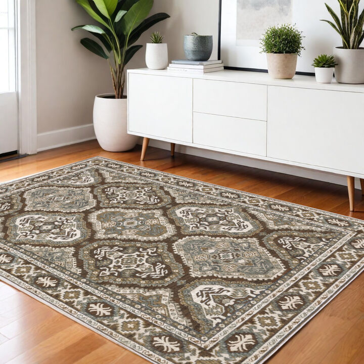 HomeRoots Medallion Area Rug