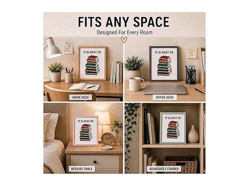 Classroom Signs Wall Art Okay Feel Poster Kids Social Emotional Learning Decor image number 3